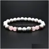 Beaded 8mm Natural Stone Handgjorda strängar Charmarmband för kvinnor Män Lover Party Club Decor Yoga Outdoor Jewelry Drop Delivery DHH1M