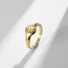 Flower Rose Pattern Finger Ring Stainless Steel 18k Gold Plated High Polish Tail Ring bang for women fashion jewelry