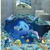 Обои для стен 3 d для гостиной Подводный мир 3D пол в ванной комнате 3d пол живопись обои 300w