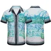 Chemises décontractées pour hommes 23SS Set Style hawaïen Imprimer Haute Qualité Hommes Wome Beach Surf Mens Shirt