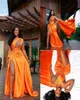 2020 Arabic Aso Ebi Evening Dresses Plus Size One Shoulder High Split Prom Gowns with Wrap Elegant Party Second Reception Dress4407364