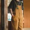 Vintage One Piece Cargo Pants Men Jumpsuit Outfits Suspender Overalls Pocket Trousers bär avslappnade lösa rompers