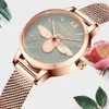 Hannah Martin Women Luxury Watch Rose Gold 31mm Classic Casual Girl Dress Bracelet Set 3D Engraved Bee Dial Clock 240305