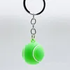 Porte-clés 1 pc silicone football basket-ball porte-clés créatif volley-ball tennis rugby porte-clés sac clés de voiture pendentif accessoires