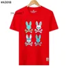 Physcho Bunny Mens T Shirts Psychological Bunny Chemise Psyco Bunny Shirt Men Designer Skull Rabbit Högkvalitativa Korta ärmar Crazy Psychological Bunny 1135