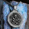 Pendentif Colliers Dragon chinois Amulette Hommes Chaîne en acier inoxydable Femmes Bijoux Cool Things Accessoires masculins Cadeaux en gros