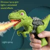 Gun Toys Sprinkler Bathtub Toys For Toddlers Realistic 3D Electric Dinosaur Press Spray Water Gun Summer Swimming Badrum Baby Toys L240311