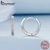 925 Sterling Silver Pink Opal Ear Buckles Classic Round Round أقراط للنساء Girls Design Gine Jewelry 240301