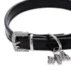 Halsbanden Riemen Kleine Bling Kristallen Diamanten Krokodillenleer Riem Puppy Halsband Met Strass Ingelegde Gesp Ketting Verstelbaar 290W