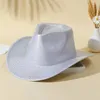 Boinas Mujeres Sombrero de vaquero púrpura Sombreros Fedora occidental Moda para mujer Vaqueras a rayas Fiesta rosa Jazz Boda Fedoras