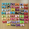 100pcs lot New Handmade Pet Products Dog Grooming Bows Dog Hair Accessories Pet Hair Tie Dog Bow Hairs rubber bands whole299L