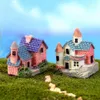 Casa inteira chalés mini artesanato em miniatura jardim de fadas decoração de casa casas micro paisagismo decoração diy acessórios258y