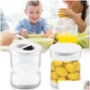 Bouteilles de stockage Bocaux Sablier Jar Olives Cornichons Séparateur Concombre pour conteneur Distributeur Outil Jus et réservoir humide Cuisine Dry Pickl Oto1K