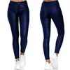 Pantaloni in pelle PU da donna Vita alta Leggings push-up skinny Pantaloni elastici Spandex Jeggings Streetwear S-3XL 240311