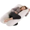 U Shape Maternity 130x70cm Pregnancy Body Pillow Soft Coral Fleece Pregnant Women Side Sleepers Bedding Relaxing Pillows 240304