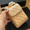 2024 Designer Bag Crossbody Phone C Women Mini Wallet Luxury Shoulder Diamond Lattice Påsar Shoppingkedja liten nollväska hög kvalitet