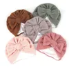 Bonnet/Crâne Caps Nouveau-né Bébé Couleur Unie Bowknots Enfants Hiver Bonnet Chapeau Infantile Chaud Chapeaux Décor De Fête Accessoires De Mode Drop D Dhndh