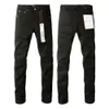 Lila designermärke jeans för män kvinnor byxor lila jeans sommarhål i hög kvalitet broderi lila jean denim byxor mens lila jeans 885