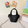 Moda Bambini borse a secchiello per bambini colore caramella borsa a tracolla in pelle PU ragazze catena di metalli spalla singola Cestino di verdure Z7089