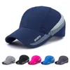 Cappellini da baseball Uomo Donna Sport all'aria aperta Cappello da baseball in rete Visiera da corsa Berretto ad asciugatura rapida Protezione solare Cappelli per la pulizia per strumenti