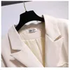 Mulheres blazer outono roupas femininas cinto casacos de manga longa jaqueta feminina terno irregular vestido para mulher ol sólido blazer femme 240229