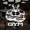 Palestra Logo Muscoli del toro Bodybuilder Adesivi murali Vinile Decorazione della casa PALESTRA Club Fitness Decalcomanie autoadesive rimovibili Mural262I