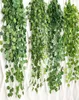 50pcs Artificial Ivy Garland Foliage Green Leaves Fake Hanging Vine Plant for Wedding Party Garden Wall Decoration Home Decor5342588