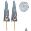 Parapluies 2 pcs Japonais Papier Parapluie Cosplay Unique Délicat Décoratif Enfants Vêtements Scène Vintage Robes Costume Petite Goutte Delive Ots17