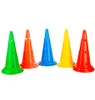 6 pçslote 30cm fundo redondo esporte rugby treinamento cone marcador de futebol marca disco barreira futebol multicolorido patinação 7015463