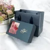 Present Wrap Romantic Rose Jewelry Box Display Utsökt halsband Ringhänge Armband Lagring Fodral omslag av himmel och jord