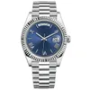 Designer Mens Watch Luxury Wristwatch 41mm klockor Rostfritt stål Presidentens rörelse Rem Orologio Dag med låda med låda
