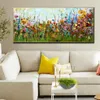 Lnife Flower Abstract Oil Painting Wall Art Home Decoration Picturation Canvas上の100％手描きborder210u