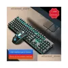 Tastaturen Esports Gamingcomputer Tastatur Manipative Feel Punk Maus Set Vintage Runde Tasten Wired Desktop Computer Laptopoffice Drop D Otbid