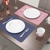 Tischsets aus weichem Leder, widerstandsfähig, rutschfest, waschbar, Isolierung, Kaffeematten, Küchenplatz-Tischsets im nordischen Stil