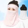 Scarves Protection Face Cover Solid Color With Neck Flap Summer Sunscreen Mask Womne Neckline Men Fishing Gini