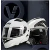 Motorcycle Helmets Safety Modar Up Helmet Dual Lens Fl Face Four Seasons Uni Double Er Moto Casco Drop Delivery Automobiles Motorcycle Otvyz