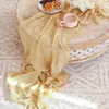 6pcs Düğün Masa Runner Semisher Cheesecloth Setting Yemek Partisi Noel Ziyafetler Kemerler Kek Dekor 240307