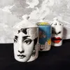 Portacandele in ceramica Candele di incenso fatte a mano Vaso Ragazza Volto Labbro rosso Nuvola Tazza Soggiorno Studio Ornamenti Decorazioni per la casa Artigianato256q