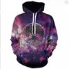 Space Galaxy Sweatshirts For Menwomen Hoody 3D Kläder Brand Hood Print Cashmere Nebula Jacket 240227