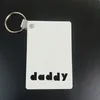 Promotie dubbelzijdig afdrukken sublimatie blanco MDF papa mama hanger sleutelhanger voor vader- of moederdagcadeaus2684