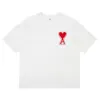Herren Damen Designer von Luxus Amis T-Shirt Mode Herren S Casual Rotes Herz A-Stickerei mit Rückenkragen Markenstickerei T-Shirt Herrenbekleidung Super-Größencode 3101