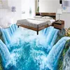 Home Dekoration 3d Wasserfall Wohnzimmer Boden Wandel wasserdichte Boden Wandbild selbstklebend 3D200Ss