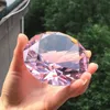 80mm färg klar kristall diamant form pappersvikt glas pärla display prydnad bröllop hem dekoration konst hantverk material gåva t200207e