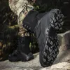 Sapatos de fitness bege grande size48 botas militares e táticas para o treinamento do homem alta qualidade combate bot infantaria askeri exército à prova dwaterproof água