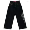 Jeans para hombres Y2K Harajuku Baggy Hombres JNCO Vintage Hip Hop Bordado Alta Calidad Goth Streetwear Mujeres Casual Pierna ancha