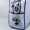 Keychains Creative Dice Shaped Keychain Resin Amulet Charms Keyring For Women Handbag Bag Casino Parties Gifts