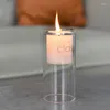Candle Holders 1pc Creative Candlestick Wedding Party Vase Holder Home Decor Glass Retro Cup For