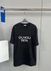 DUYOU Mens COUTURE RELAXED-FIT T-SHIRT Brand Clothing Women Summer T Shirt with Embroidery Logo Slub Cotton Jersey High Quality Tops 7211