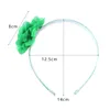 Hair Accessories 2Pc 8CM Solid Big Flower Headband Band For Children Girls Bows Hoop Grosgrain Ribbon