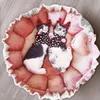 Lit pour chats et petits chiens, tapis mignon Style princesse rose plissé en dentelle, fournitures pour animaux de compagnie, pétale maison pour chat, cordon réglable 265f